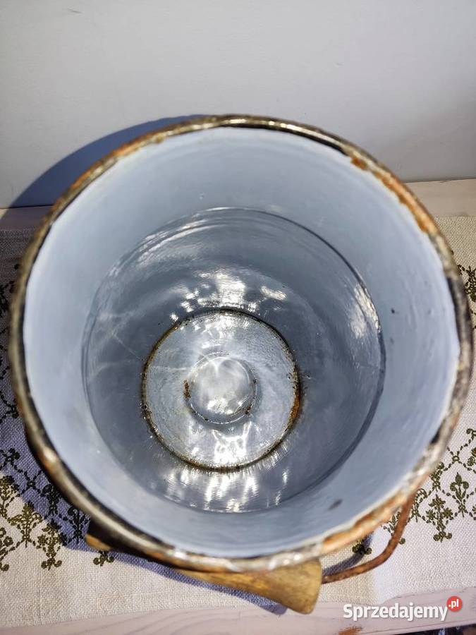 Kanka bańka emaliowana brązowa na mleko 5l Pojemniki na żywność Głuchołazy