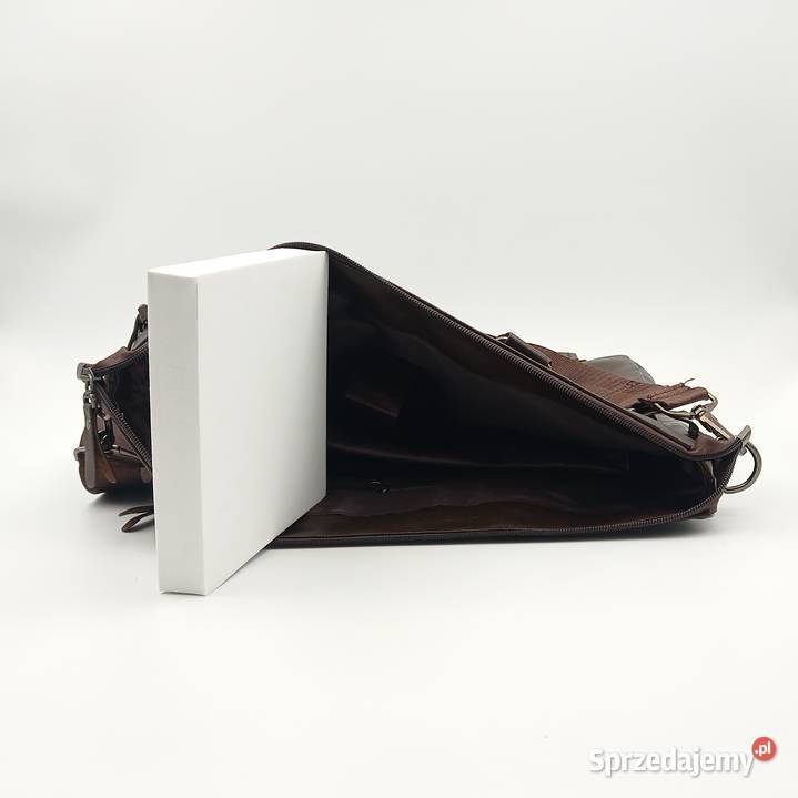 Teczka torba LEINASEN skórzana na ramie b Torby i torebki Zawiercie
