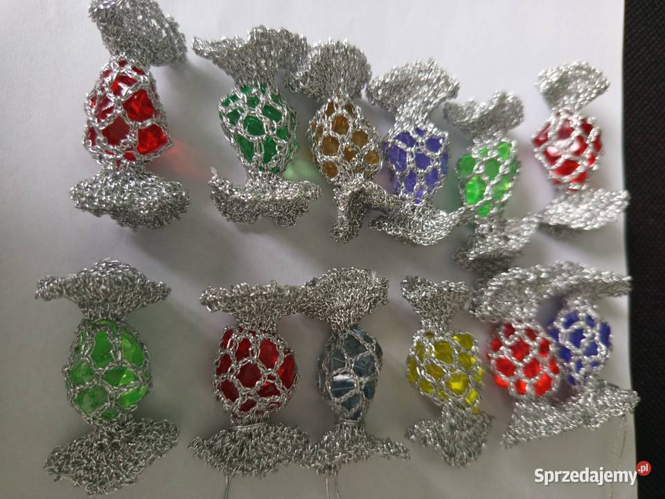 Szydełkowe cukierki na choinkę Święta ozdoba Garbów