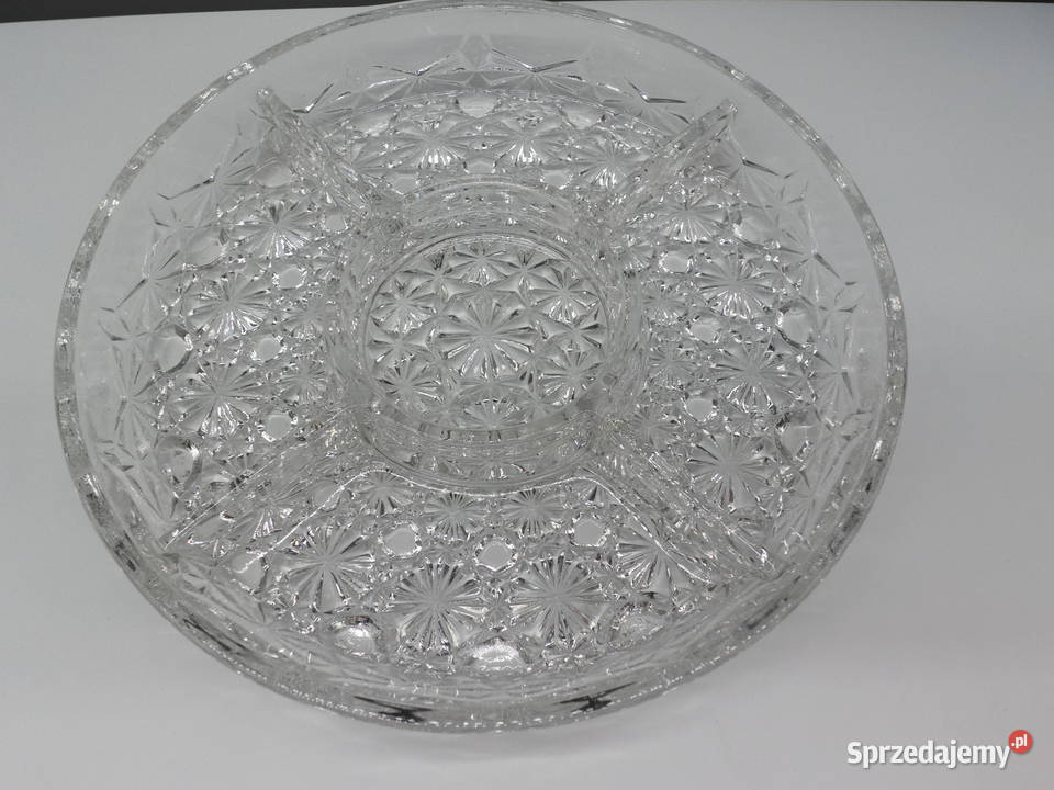 Kryształowa patera dzielona Kabaret Porcelana i szkło Raszków