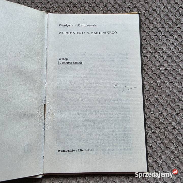 seria tatrzańska WL Wspomnienia z Zakopanego ISBN 8308021654 Kraków