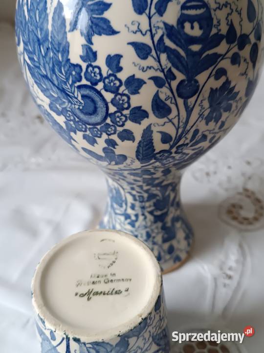 Stary zestaw porcelany wazon i wazonik