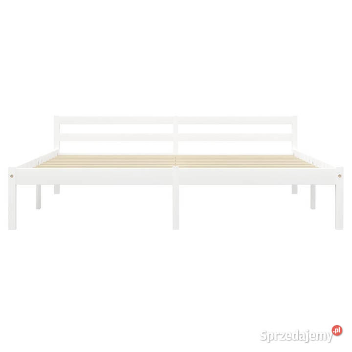 Rama łóżka biała lite drewno sosnowe 180 x 200