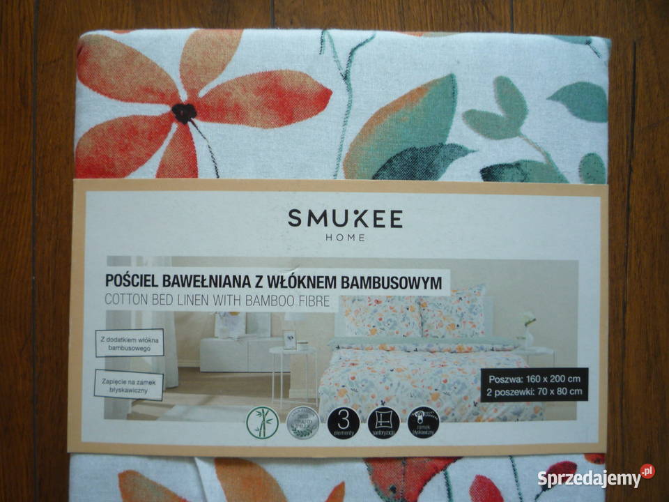 Smukee Nowa pościel bawełniana z włóknem
