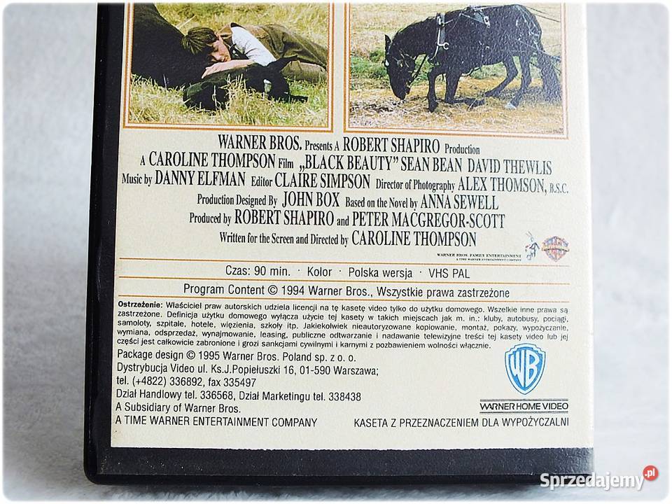 Kaseta VHS Czarny Książę Black Beauty Film na Kultura i Rozrywka Żary