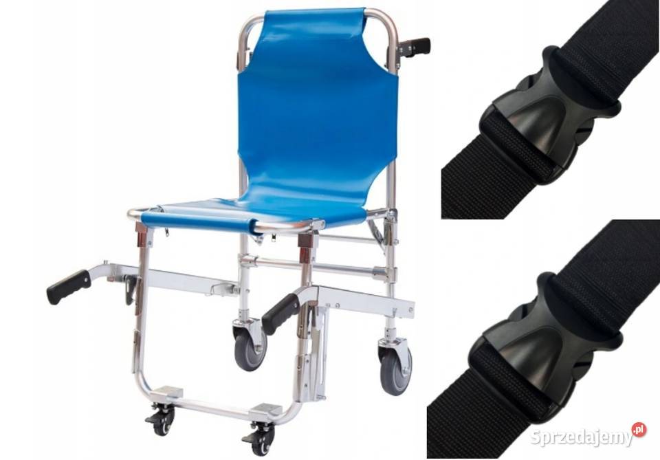 KRZESŁO TRANSPORTOWE NIEBIESKIE Zrębice