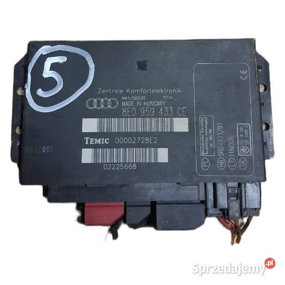 Sterownik komfortu moduł 8E0959433CE Audi A4 B6 Wyposażenie elektryczne