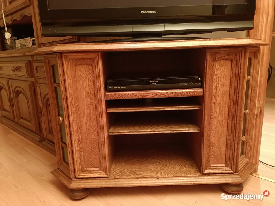 Stolik szafka RTV narożna dąb rustykalny półki 76cm Szczecin sprzedam