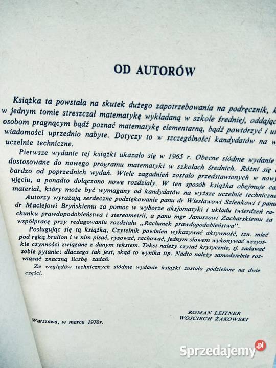 Kurs przygotowujący do egzaminu na studia sprzedam