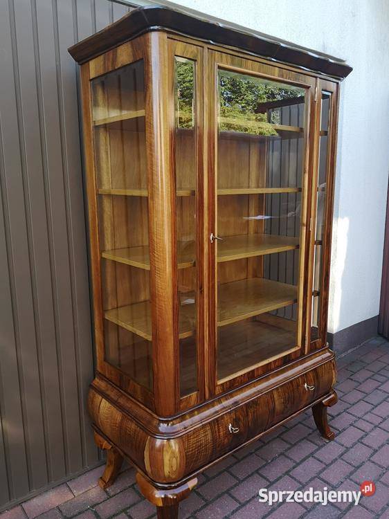 Witryna Serwantka ARTDECO Orzech Politura Stara Meble Swarzędz