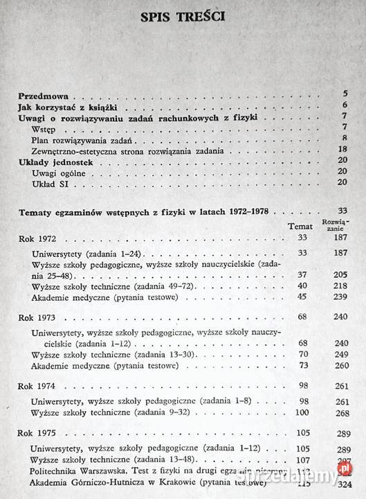 Tematy egzaminów wstępnych z fizyki z miękka Chełm