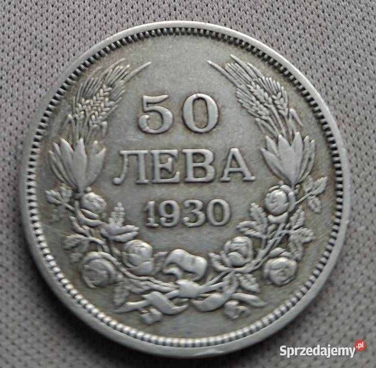 BUŁGARIA50 LEW 1930 r SREBRO 0500 BORYS Numizmatyka Legionowo