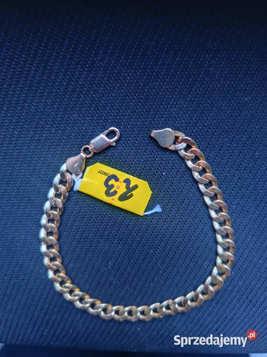 Piękna złota bransoleta męska splot Pancerka Skarżysko-Kamienna sprzedam