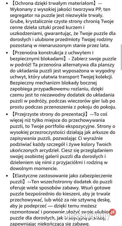 Folder do przechowywania puzzli Faburo Dla Dziecka Bełchatów