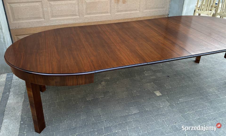 Stół Owalny Orzech ART DECO 306 Rozkładany Do Warszawa