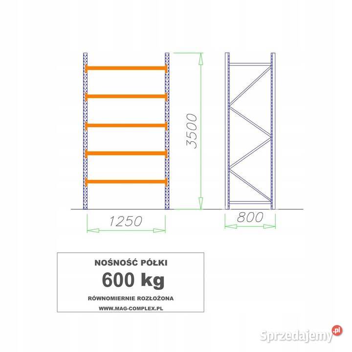 REGAŁ METALOWY MAGAZYNOWY WYTRZYMAŁY MOCNY MRC20 pomorskie Starogard Gdański