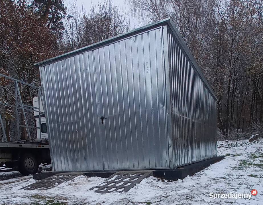 Garaż blaszany 3x5 ocynk z profili zamkniętych 15m2 Pabianice