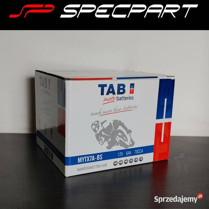Akumulator motocyklowy TAB YTX7ABS MYTX7ABS 12V łódzkie Łódź sprzedam