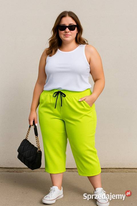 SPODNIE rybaczki cygaretki 3XL4XL pas 76112 Moda i Styl Pątnów