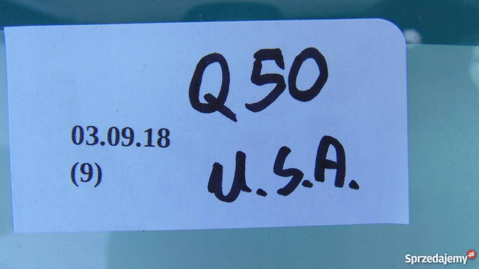 SZYBA BOCZNA DRZWI PRZÓD PRAWA INFINITI Q50 USA Nowy Tomyśl