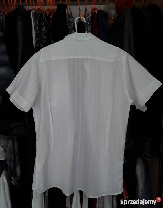 Koszula męska biała XXL43 z krótkim rękawem CA biały Warszawa