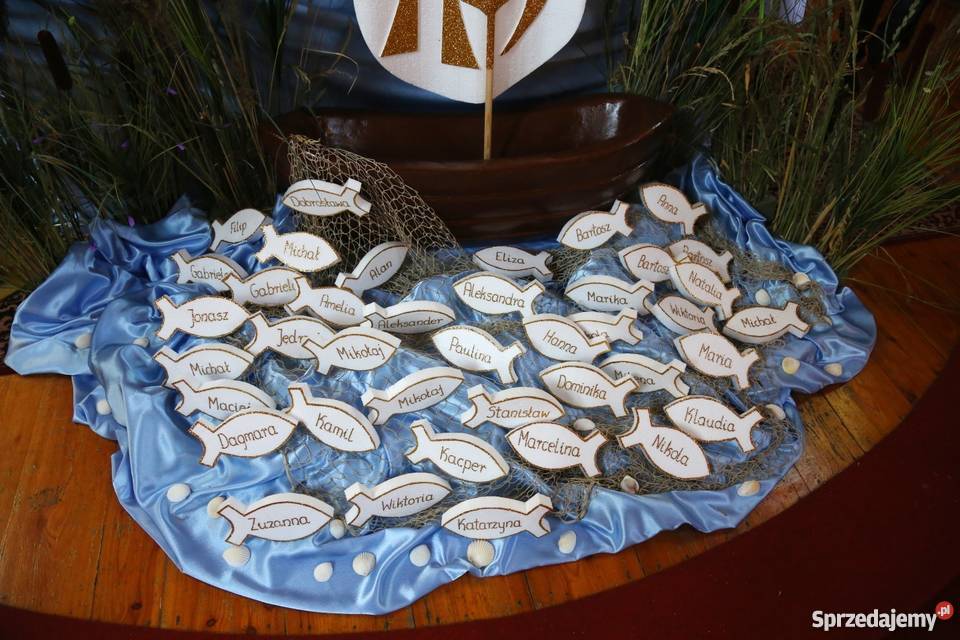 Rybka z imieniem dekoracja Pierwsza Komunia Dobrzyca