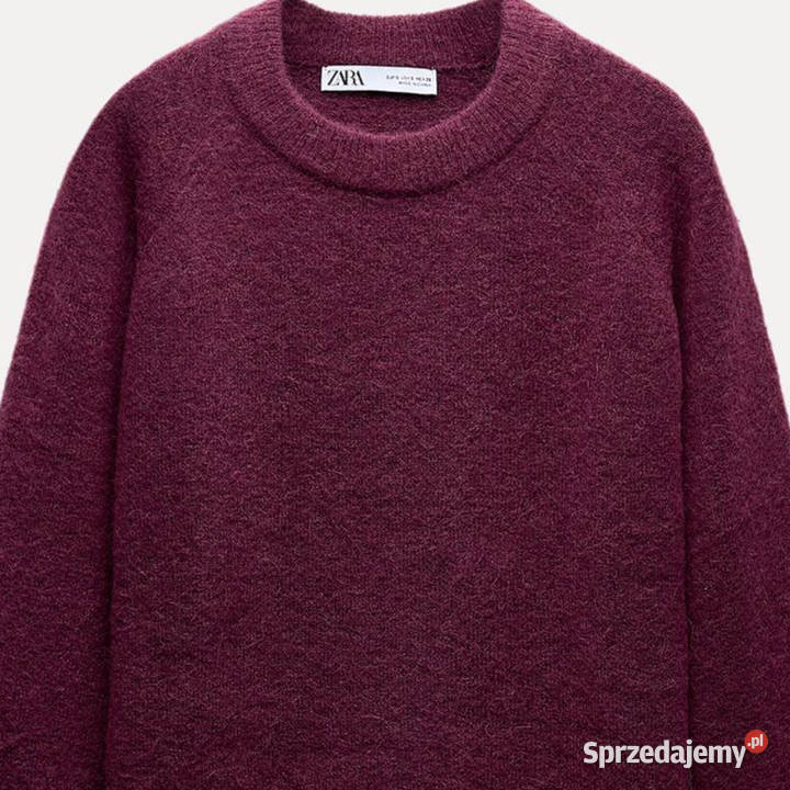 Zara piękny ciepły luźny sweter z wełną alpaką mazowieckie Warszawa