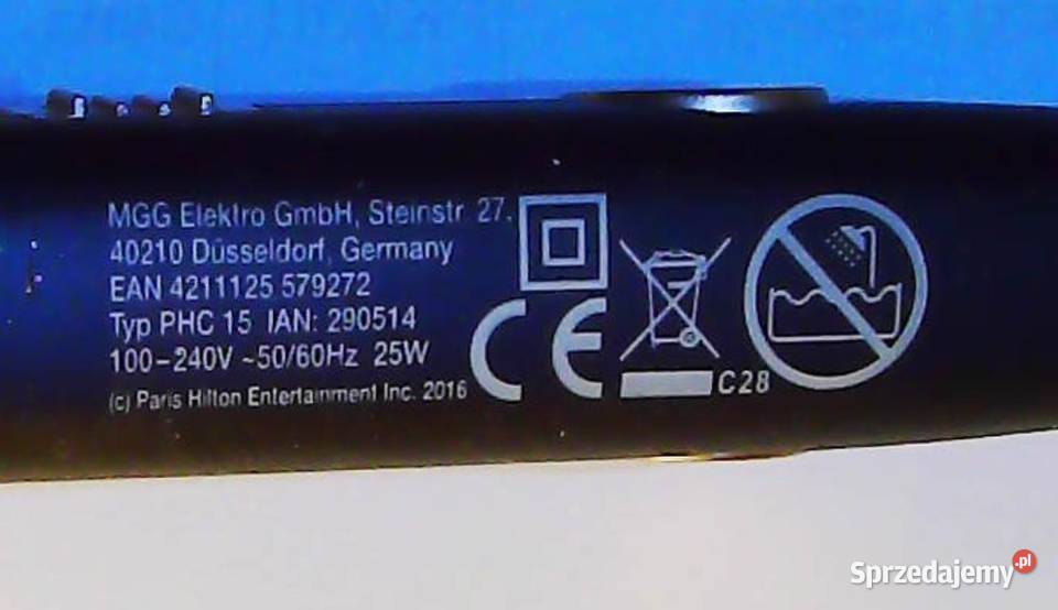 Prostownica niewielka element grzewczy ma 75