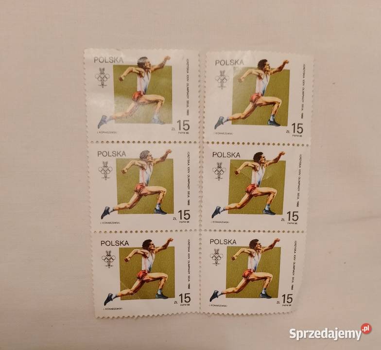 ZNACZKI pocztowe 6 x Igrzyska Olimpiada Seul Poznań