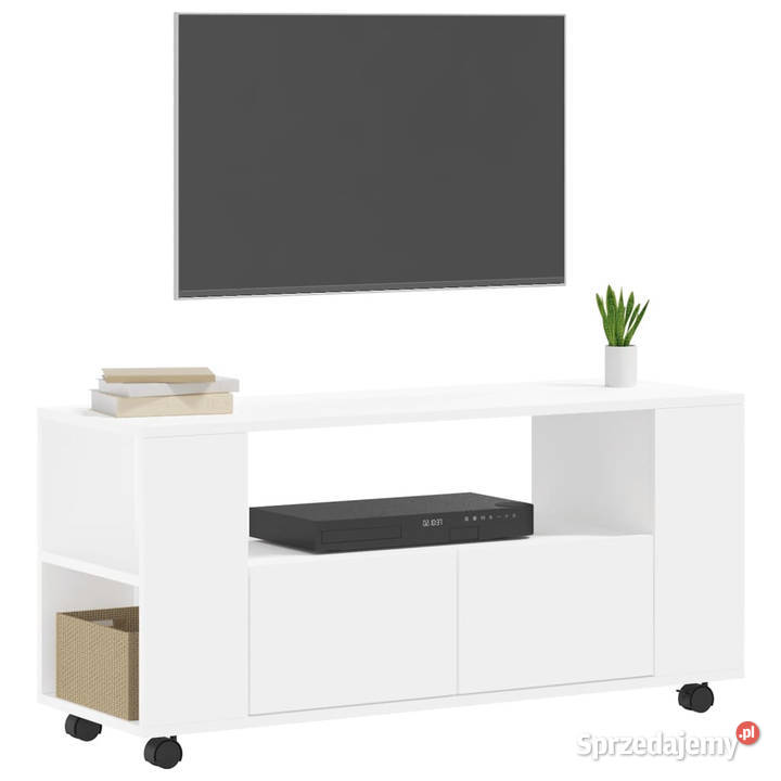 Szafka pod TV biała 102x345x43 materiał RTV Warszawa
