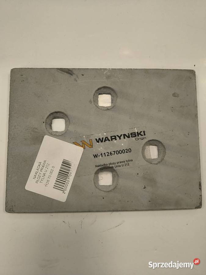 Nakładka Płozy Tylna Prawa Pług Unia Szczecin