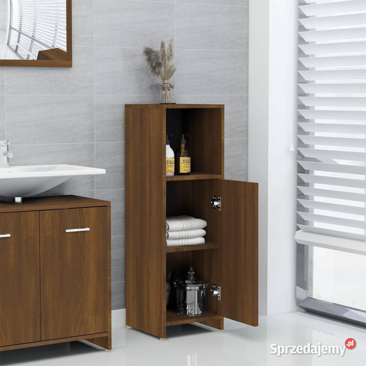 Szafka łazienkowa brązowy dąb 30x30x95 WM825839 Warszawa sprzedam