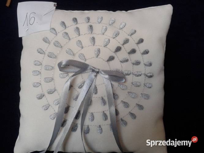 Popoduszeczki Poduszeczka na obrączki jasno krem Dodatki Wrocław