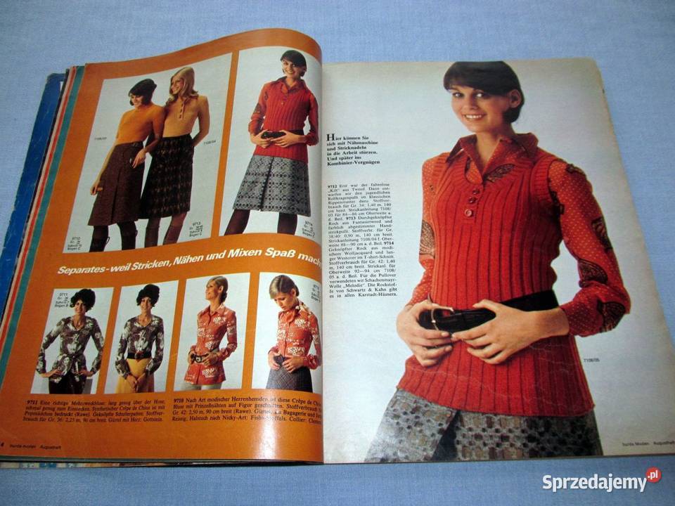 Burda Moden 81971 magazyn mody wykroje Vintage Skępe