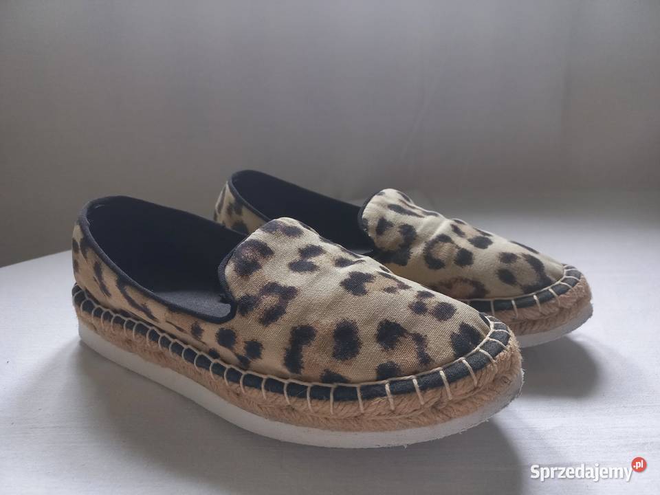 Espadryle brąz Pantera r 37 HM Divided stan H&M podlaskie
