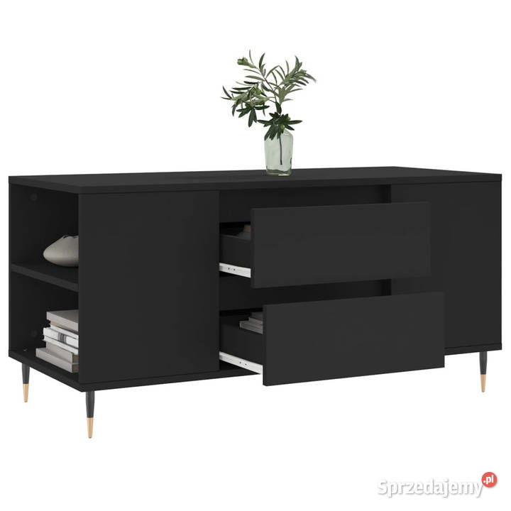 Stolik kawowy czarny 102x445x50 materiał Warszawa sprzedam
