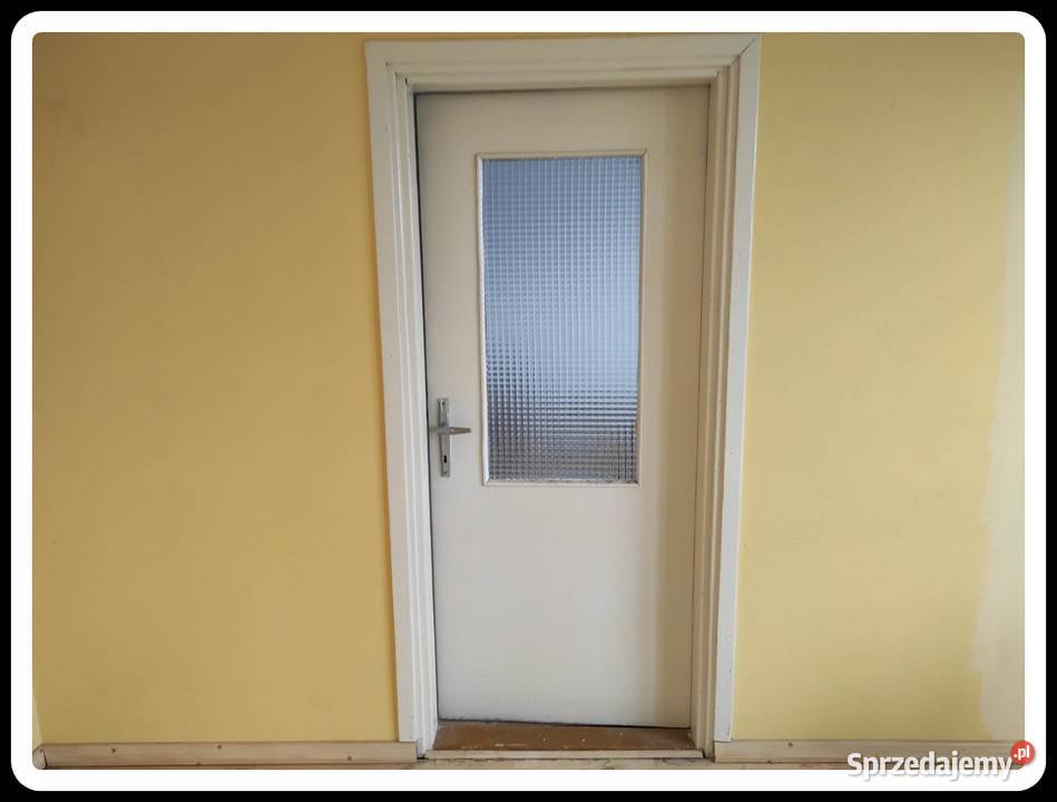 Drzwi wewnętrzne PRL z przeszkleniem 80 różne mazowieckie Płock
