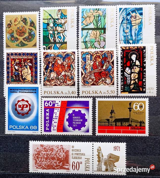Znaczki polskie 1971 czyste Leźnica Wielka-Osiedle