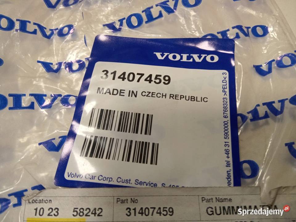 MATA GUMOWA PANEL DRZWI PRAWE VOLVO XC60 II osobowe