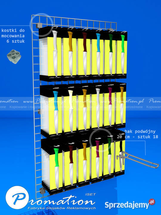 Kraty sklepowe na ścianę zawieszkihaki druciane łódzkie Łódź