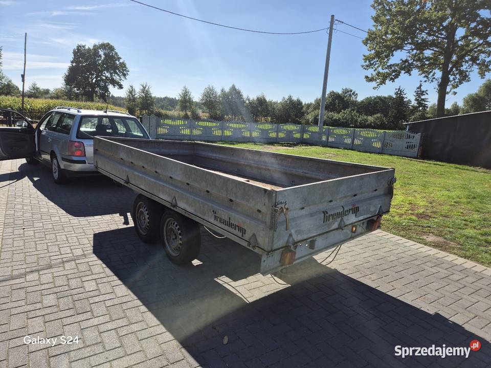 Przyczepka samochodowa platforma 35x16 Brenderup burtowe Stara Kaźmierka