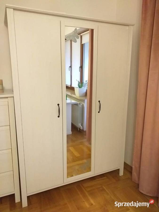 Zestaw mebli szafa komoda IKEA białe krzesło