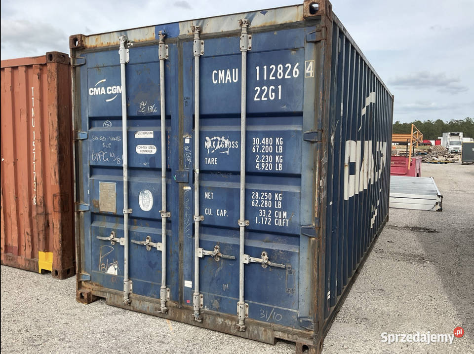 Kontener morski magazynowy 20DV 6 metrowy Kamień Pomorski sprzedam