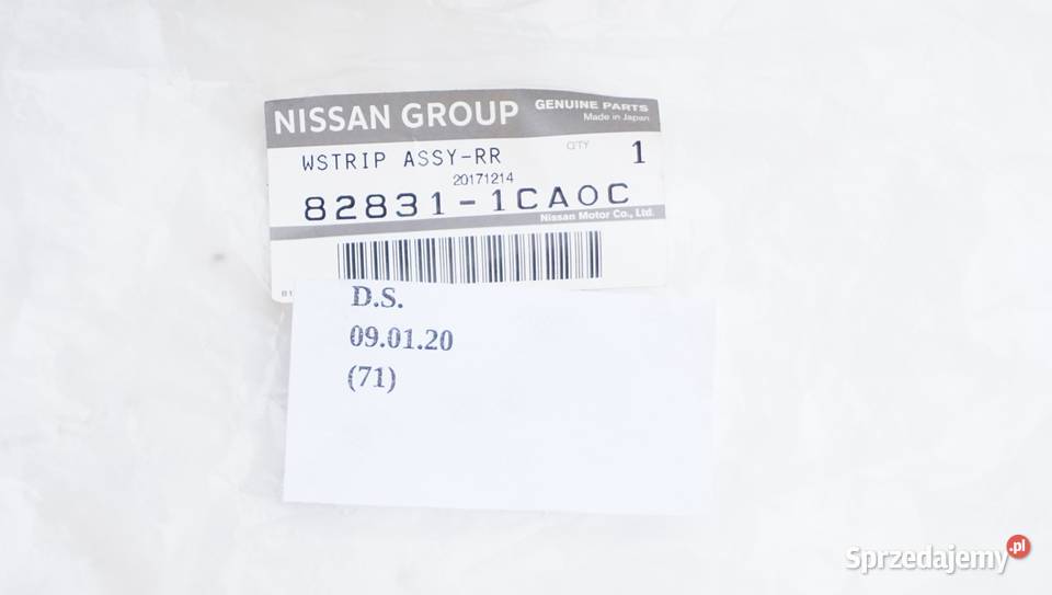 USZCZELKA DRZWI LEWY TYŁ INFINITI FX QX70 S51 08 osobowe