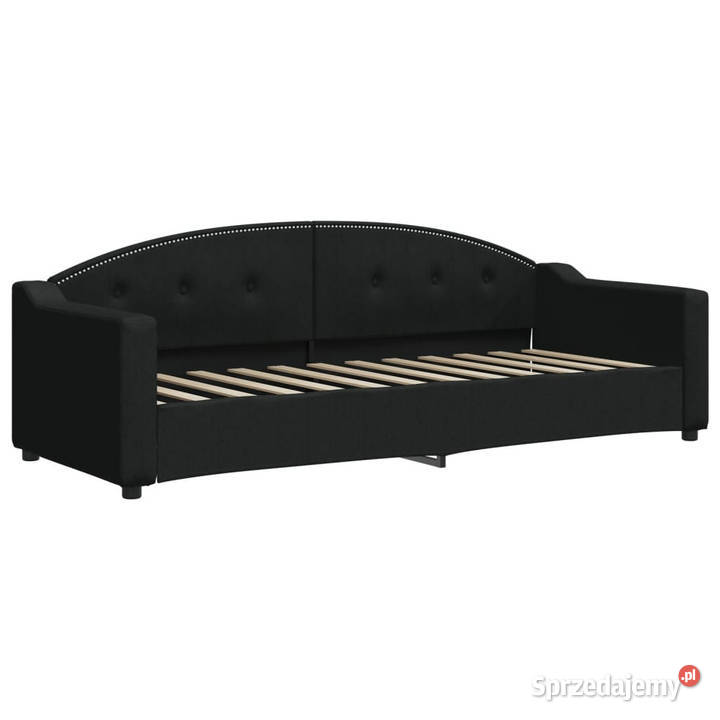 Sofa rozsuwana z szufladami czarna tkanina Warszawa