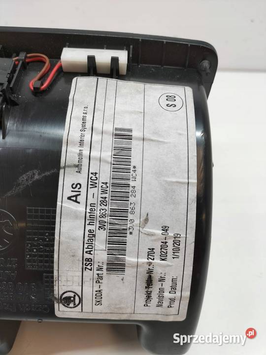SCHOWEK POPIELNICZKA TYŁ TUNELU 3V 3V0857961 Rok produkcji 2019 świętokrzyskie