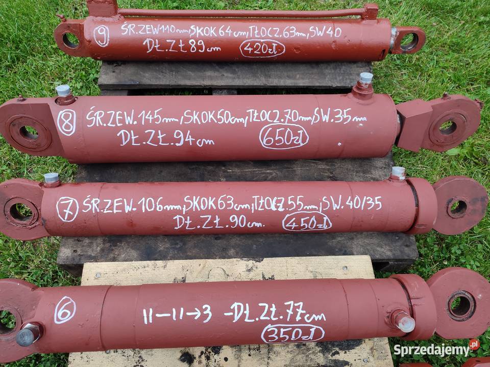 Siłownik hydrauliczny dwustronny sów 50 łuparka Sędziszów