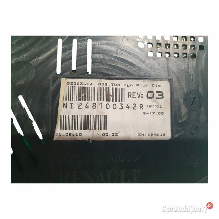LICZNIK ZEGARY 248100342R Renault Megane III 15 Chełm