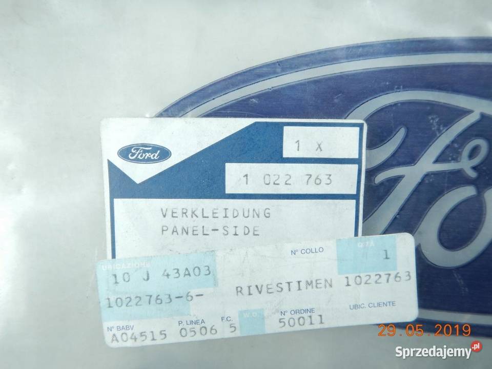 PLASTIK OSŁONA LEWA FORD ESCORT 9501 1022763 ASO lubelskie