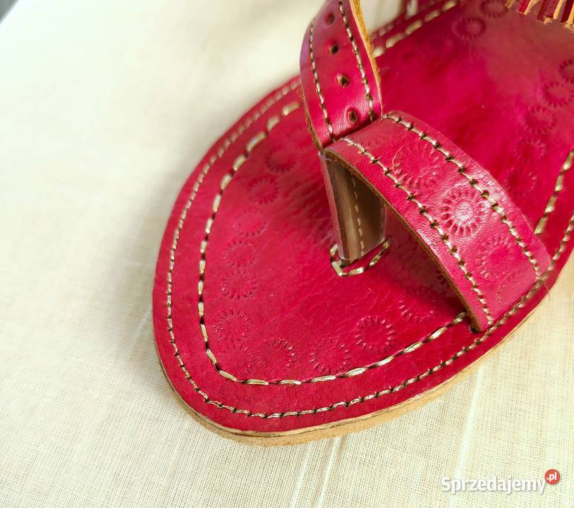 Skórzane japonki kohalpuri 37 orientalne boho Szczecin